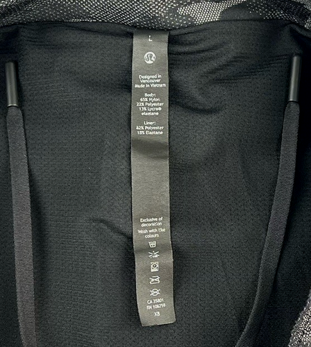 Lululemon Surge Shorts Liner 6” Uomo L Mimetico Nero Grigio Running M7AG2S - Foto 8 di 11