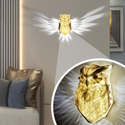 Eulenlampe mit Glasaugen 19. Jahrhundert Craig Head & Kintz Wandleuchter - Bild 4 von 8