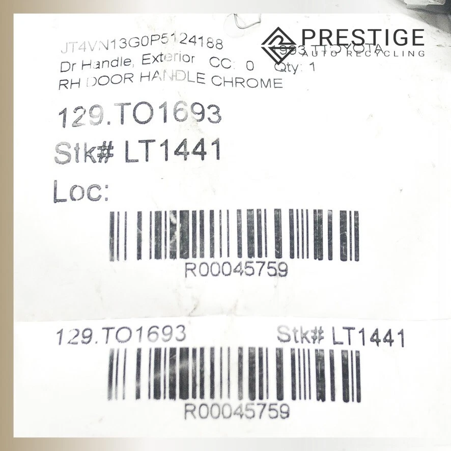 Manija de puerta exterior delantera derecha cromada Toyota 4runner 1989-1995 69210-89111 Foto 4 de 4