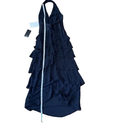 NWT Tadashi Black Tuxedo Ruched Sleeveless Maxi Dress/Gown Size 6P - Picture 18 of 19