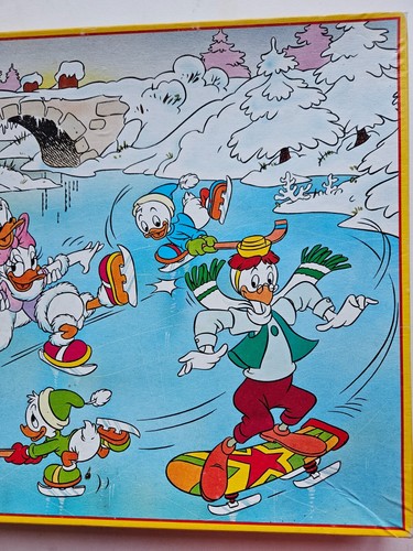 Vintage Donald Duck And Friend Ice Skating Puzzle 80's 70 Pcs Jumbo Walt Disney - Picture 5 of 13