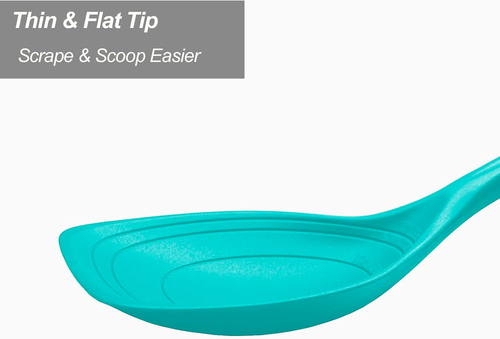 Large Silicone Cooking Spoon, Non-Stick Solid Spoon with Deep Blow and Measureme - Picture 4 of 12