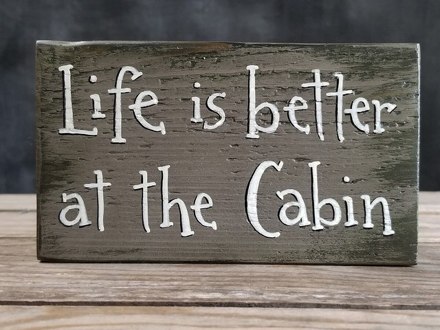 Life Is Better At The Lake Decor Sign Rustic Wood House Cabin Home