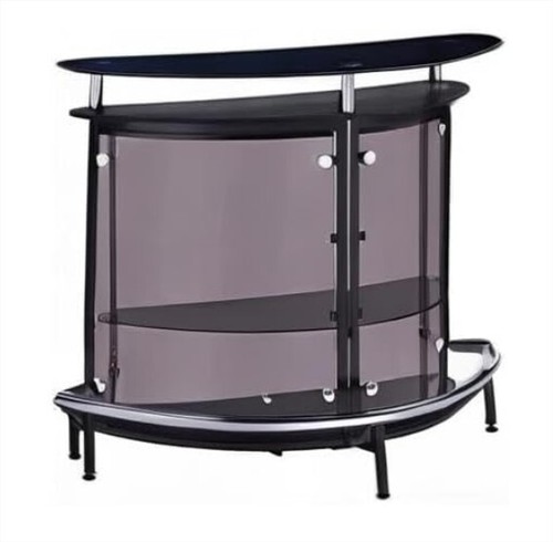 Acrylic Front Black Chrome and Smoke Bar Unit Free Shipping And Delivery Owner T