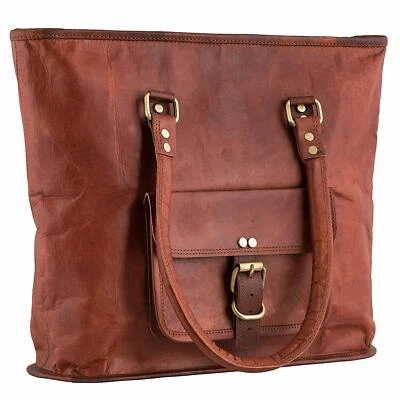 Cuir Vintage Femme Sac à Main Épaule Fourre-Tout Porte-Monnaie Messager Hobo Sac - Photo 1/4