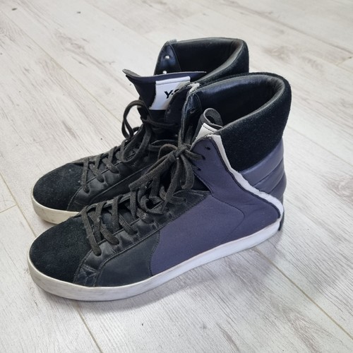Yohji Yamamoto Y3 Y2K Mens High Top Canvas And Leather Sneakers 8.5UK 9.5US - Picture 5 of 13