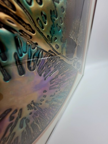 Vintage Mid Century Modern Mixed Metal Brutalist Framed Wall Sculpture Painting - Picture 5 of 5