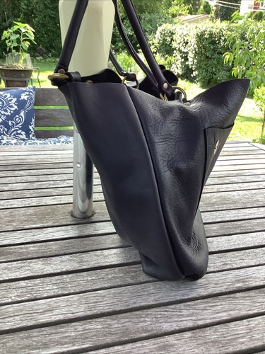 Jess Conti Black Leather Handmade Western Southwest Bohemian Tote Purse Bag - Bild 14 von 20