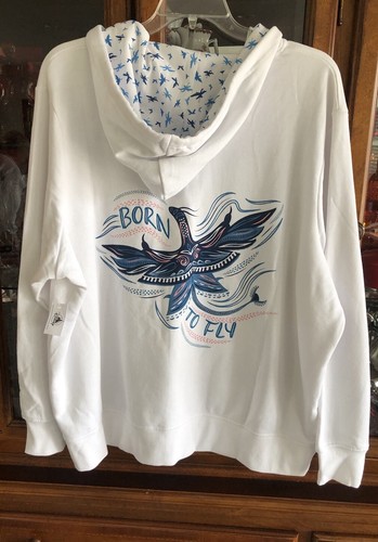 Disney World Hoodie Jacket Women 3X Plus White Pandora Flight Of Passage Zip EUC