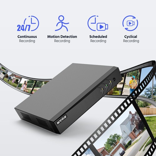 ANNKE 8CH 5MP Lite DVR Outdoor 1080P CCTV ecurity Camera System AI Color Night - Picture 13 of 20