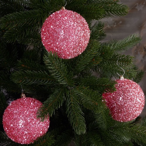 Weihnachtskugeln Set Christbaumkugeln Kunststoff 4 Glitzer Weihnachtsbaumkugeln - Bild 53 von 68