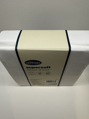 Silentnight Supersoft Fitted Sheet Super King White | 180 x 200 x 25 cm Non Iron - 第 6/9 張圖片