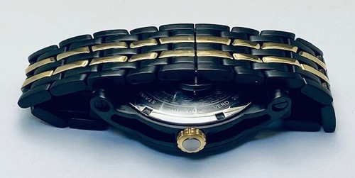 Versace Mens Palazzo Empire Ion Plated Black & Gold 43mm Bracelet Fashion Watch - Picture 9 of 13