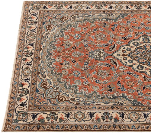 Nain Hand-Knotted Persian Carpet 238X128 Cm - Fine, Orient, Carpet, Rug, Orange - Picture 8 of 12