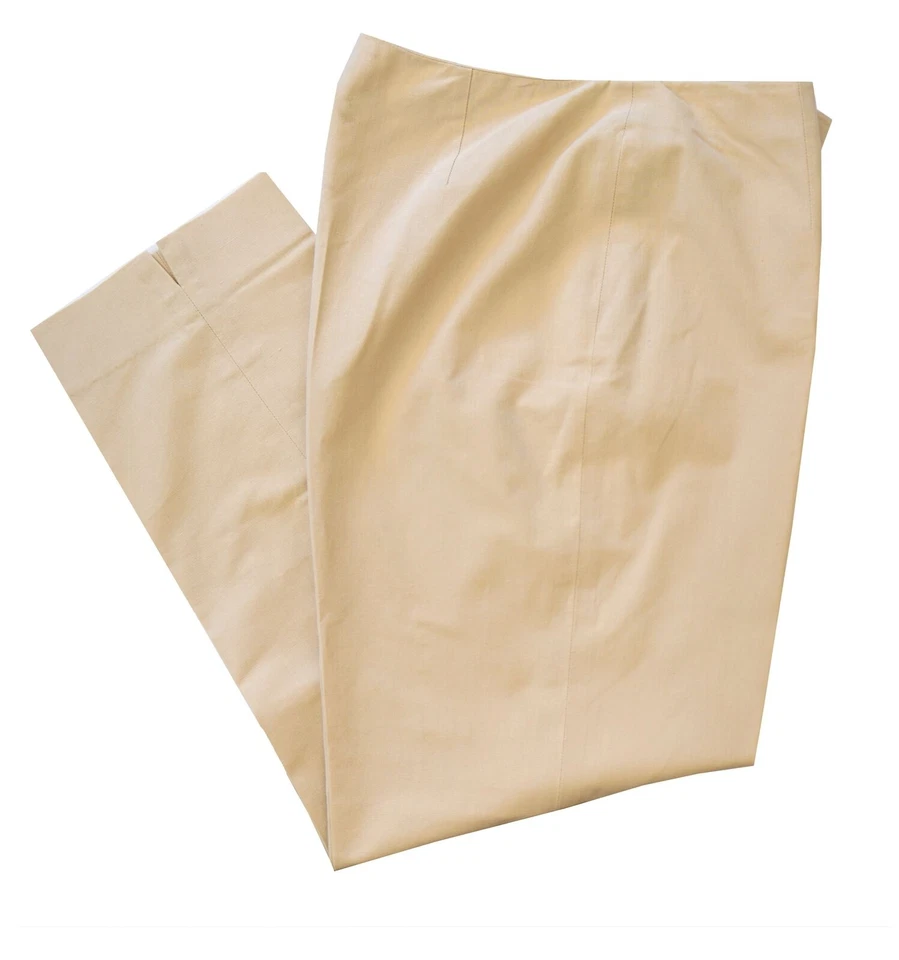 LEGGIADRO Shantung y Algodón Elastizado Calce Ajustado Cremallera Lateral Pantalones al Tobillo 12 Foto 4 de 4