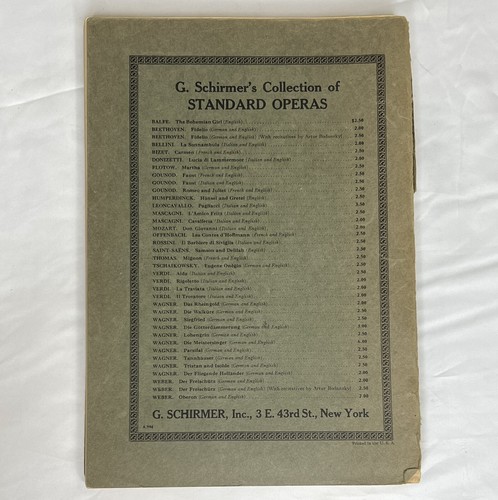 GOUNOD: FAUST Partitur - aus G. Schirmers Opernsammlung - Vintage Opernpartitur - Bild 3 von 4