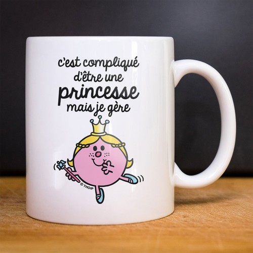Mug Tasse céramique blanc C'EST COMPLIQUÉ D'ÊTRE UNE PRINCESSE - Imagen 2 de 2