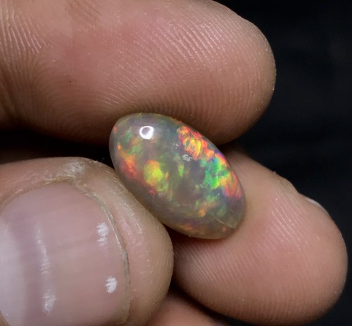 Cabujón ópalo etíope blanco natural 16X9X5 mm piedra preciosa suelta 4-36 - Imagen 1 de 3