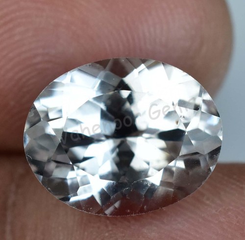 9.10 Ct Natural White Colorless Goshenite Oval Flawless Certified Gemstone - Picture 5 of 6