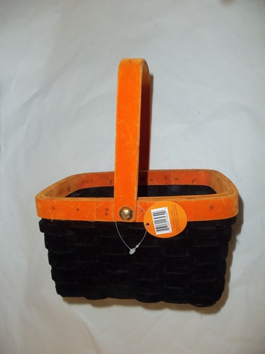 SPOOKY HOLLOW Negro Naranja Pana Tejida Halloween Columpio Mango Cesta - Imagen 1 de 8