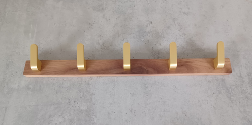 SARIHOSY 5-Haken Wandgarderobenhaken mit Gold Zinklegierung Kleiderhaken