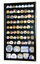 Large Challenge Coin Display Case Box Holder Military Coins 98 UV Adjustable
