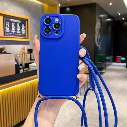 For iPhone 15 14 13 12 Pro Max 11 Shockproof Soft TPU Lanyard Phone Case Cover - Picture 6 of 22