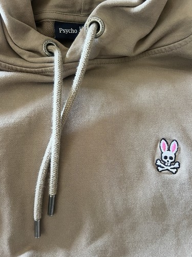 Sudadera con capucha de felpa francesa Psycho Bunny mediana antigua topo para hombre - Imagen 4 de 7