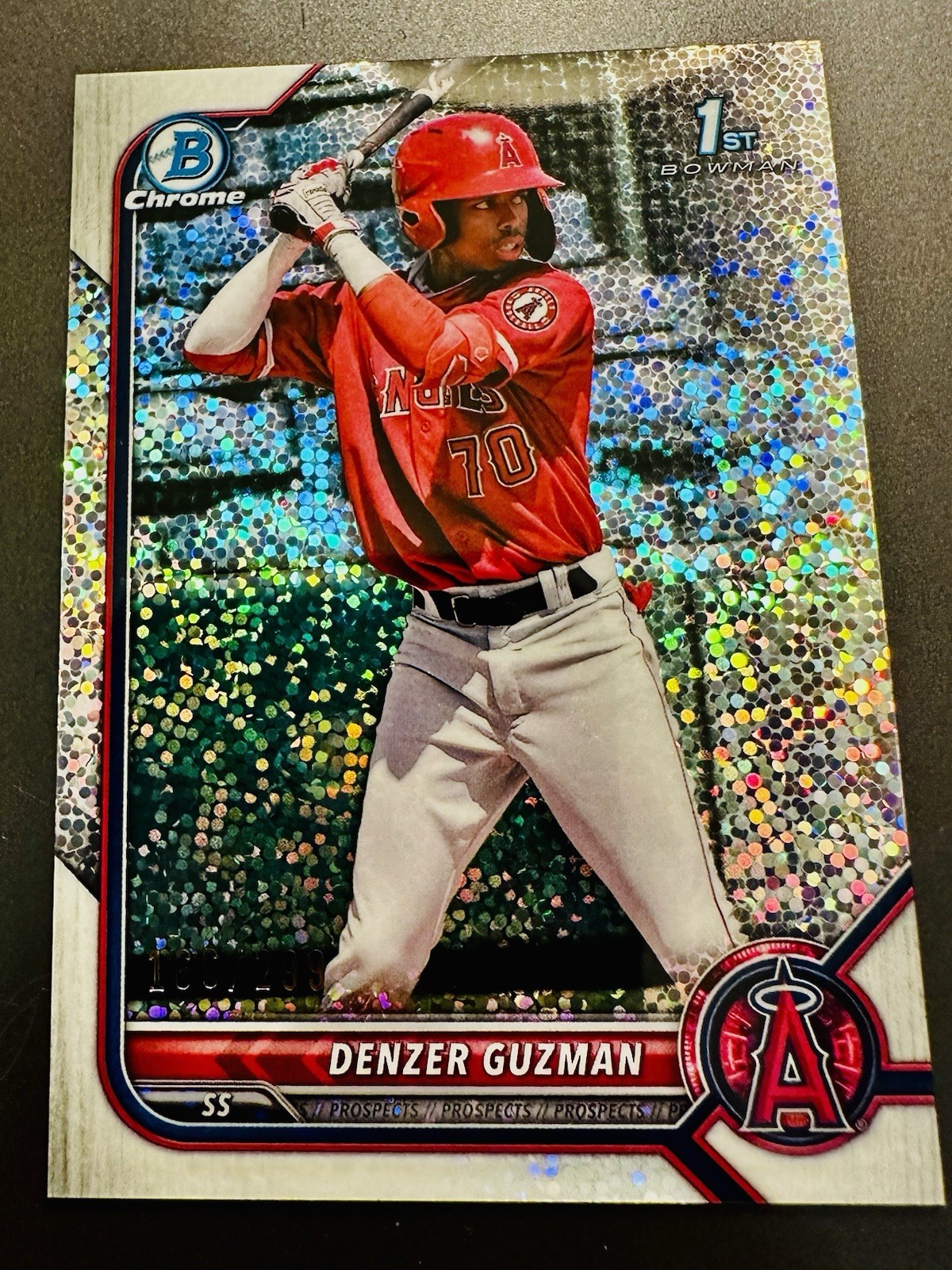 2022 1st Bowman Chrome Denzer Guzman Speckle Refractor /299 #BCP-138 RC Rookie