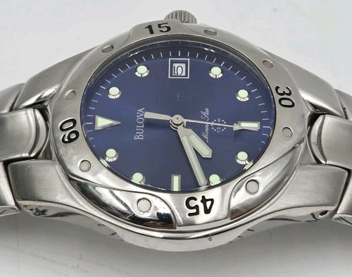 96B49 BULOVA MARINE STAR BLUE DIAL EDELSTAHL HERREN UHR - Bild 11 von 12