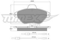 Tomex Brakes Bremsbelagsatz, Scheibenbremse TX 11-89 FüR CitroËN