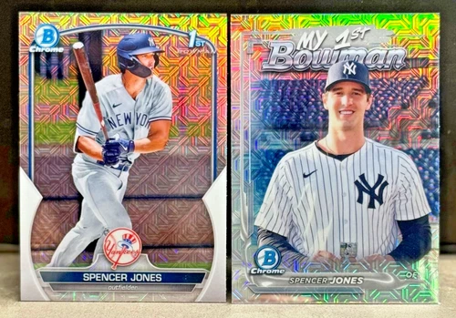 2023 Bowman Chrome #BCP-139 Spencer Jones 1st Mega Box Mojo + My 1st Bowman 🔥