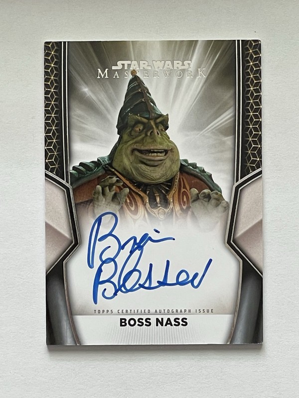 2025 Star Wars Masterwork - Boss Nass - On Card Auto - NM! - A-BN