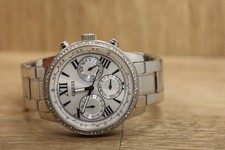 GUESS U0559L1 Stainless Steel Day Date Multi Dial Ladies Watch 45 mm New Batt
