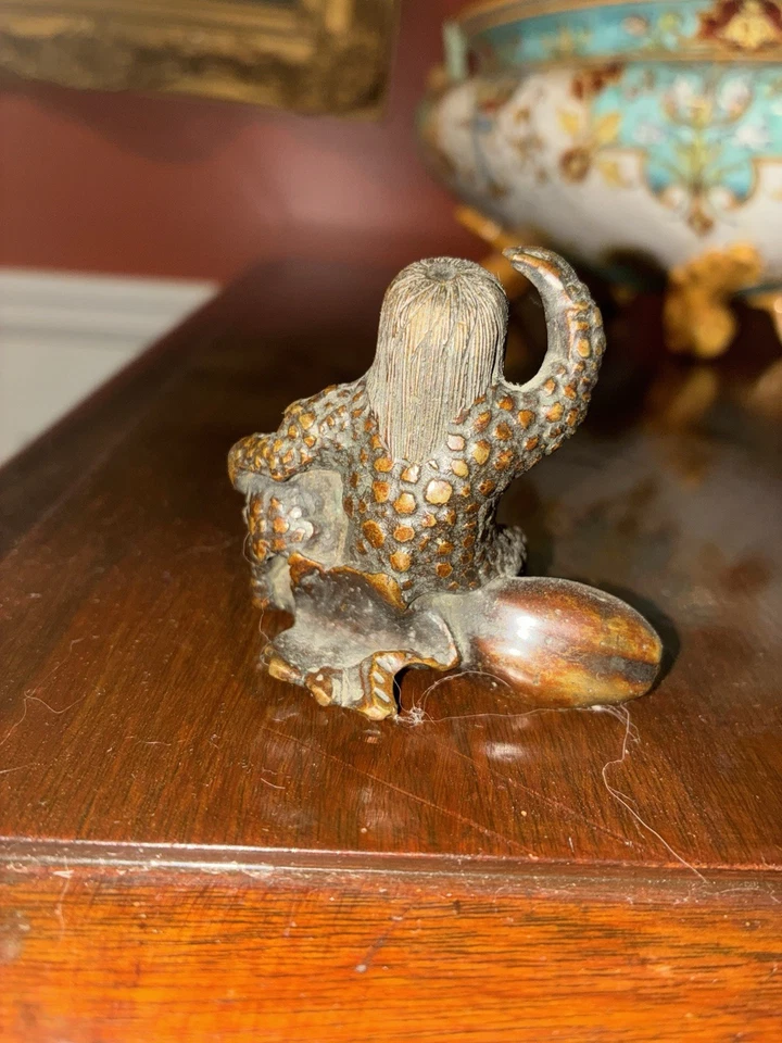 Boneco chinês de bronze da dinastia Qing do século 18/19 - Imagem 2 de 3