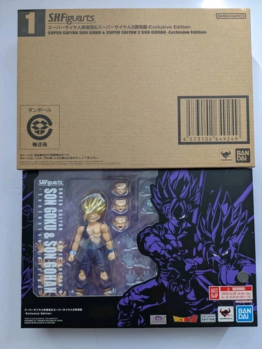 Bandai S.H.Figuarts Super Saiyan Son Goku & Super Son Gohan Evento Exclusivo SDCC