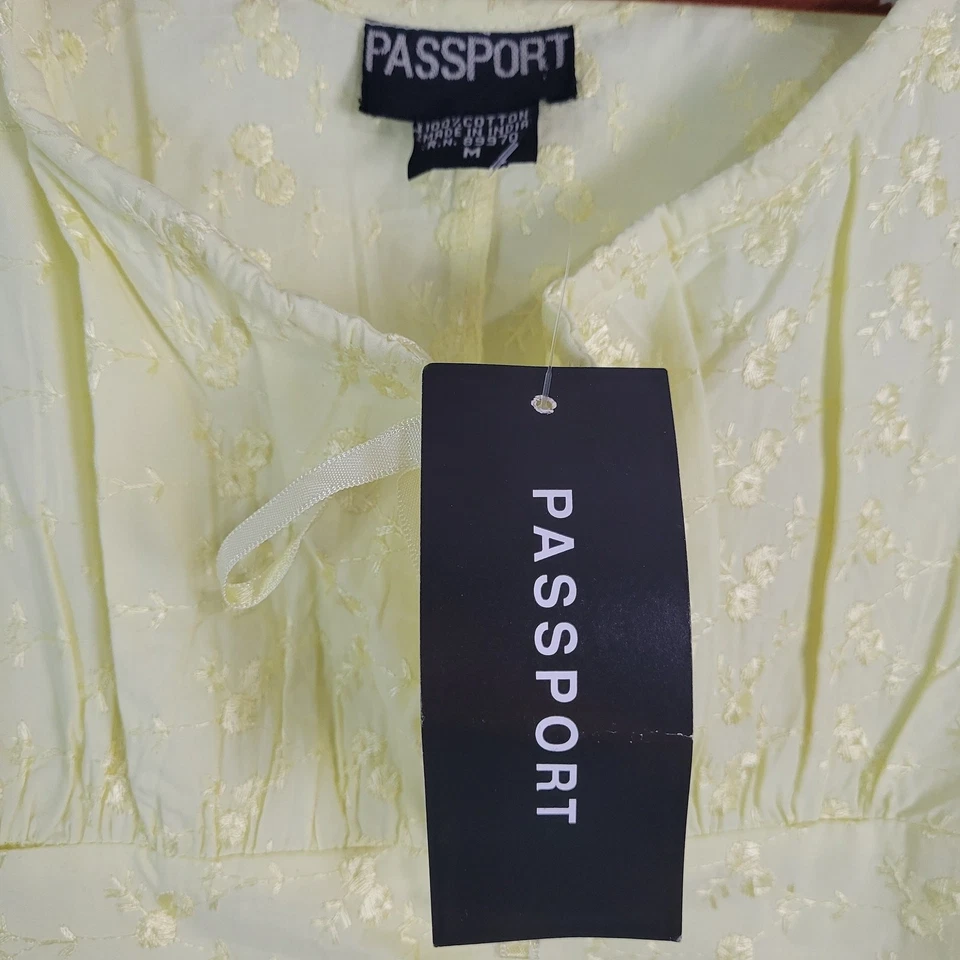 复古无袖花卉刺绣上衣,尺寸 M 黄色 milkmaid cottagecore,全新 — 第 4/4 张图片