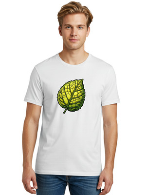 Hop-Leaf Mens Graphic Tee, 100% Cotton, Casual Summer Wear