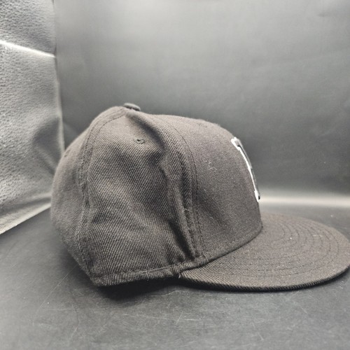 Boston Red Sox Cap Hat Black 7 3/8" Fitted 59FIFTY New Era Embroidered - Picture 2 of 6
