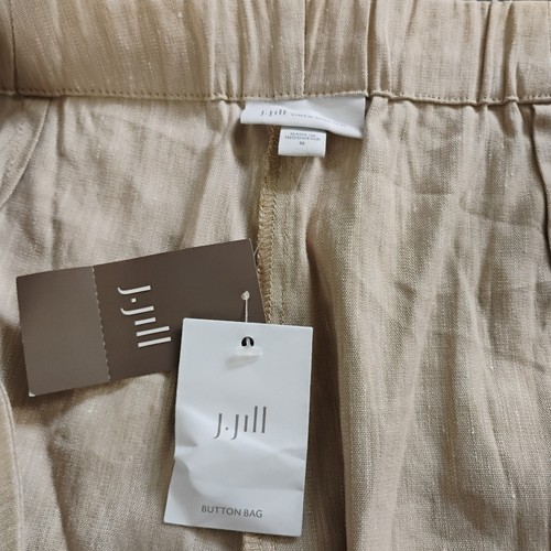 J.Jill Linen Strech Crop Pants Women's Size Medium Beige NEW Breathable Fresh - Picture 5 of 13