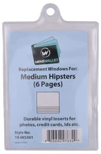 Set of 2 Hipster Bifold Plastic Wallet Inserts Side Load