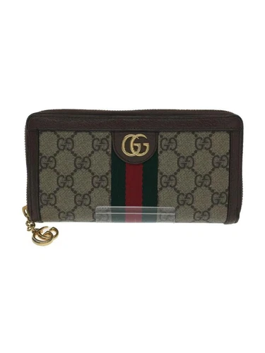 Portefeuille long GUCCI GG Supreme Sherry Line Marmont occasion fermeture éclair pour femme
