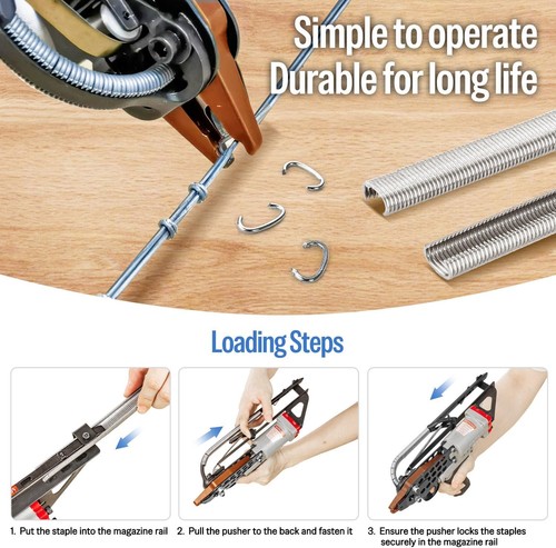 meite 16 Gauge 1/2 inch Crown Pneumatic Hog Ring Gun SC760C-I2 - Picture 2 of 7
