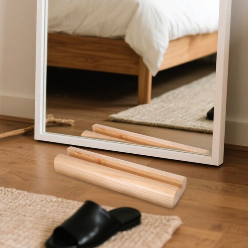  Ganzkörper Spiegel Ständer Holz Kunstwerk Rack Ganzkörper Spiegel Halter Holz - Bild 7 von 17