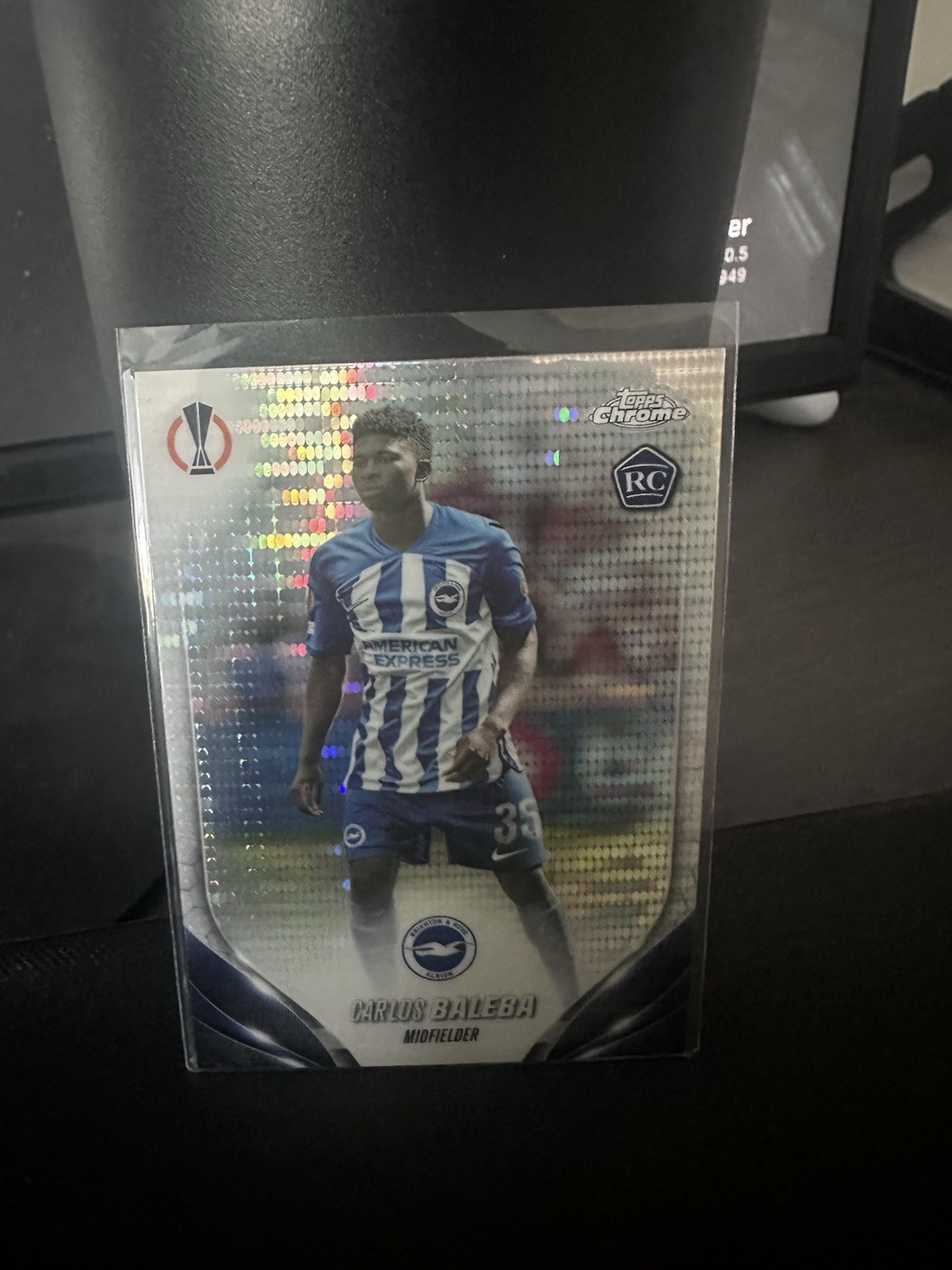 2023-24 Topps Chrome UEFA Club Competitions #113 Carlos Baleba Refractor Pulsar