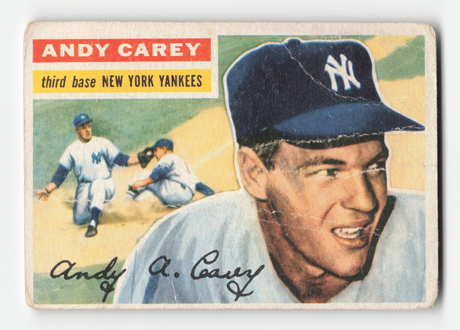 1956 Topps #12b Andy Carey Poor