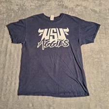 Vintage Utah State Aggies T-Shirt  Size Medium Blue Short Sleeve Graphic 