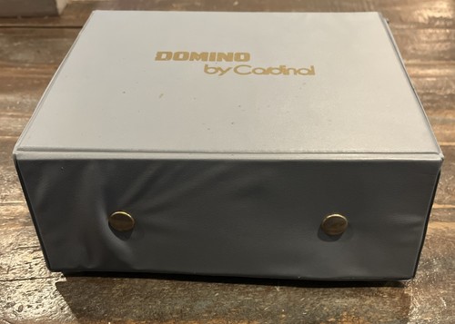 Vintage Doppio 15 Domino di Cardinal 136 Pezzi Jumbo Color Dots con Custodia in Vinile - Foto 3 di 3