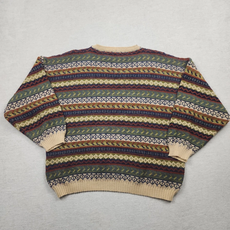 Vintage Coogi Style Herren Pullover Strick Gr. M Wolle 90s Sweatshirt Bunt Italy - Bild 2 von 4