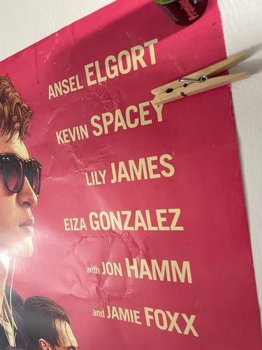 Baby Driver (2017), póster original de cine D/S, 27 x 40, 2 caras, RARO - Imagen 4 de 8